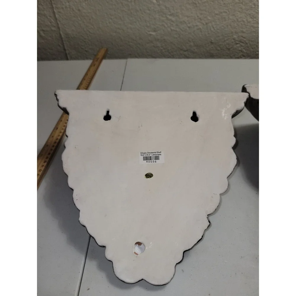 Vintage Wall Shelf Plaster Ceramic Set Of Two Decorative Home Decor